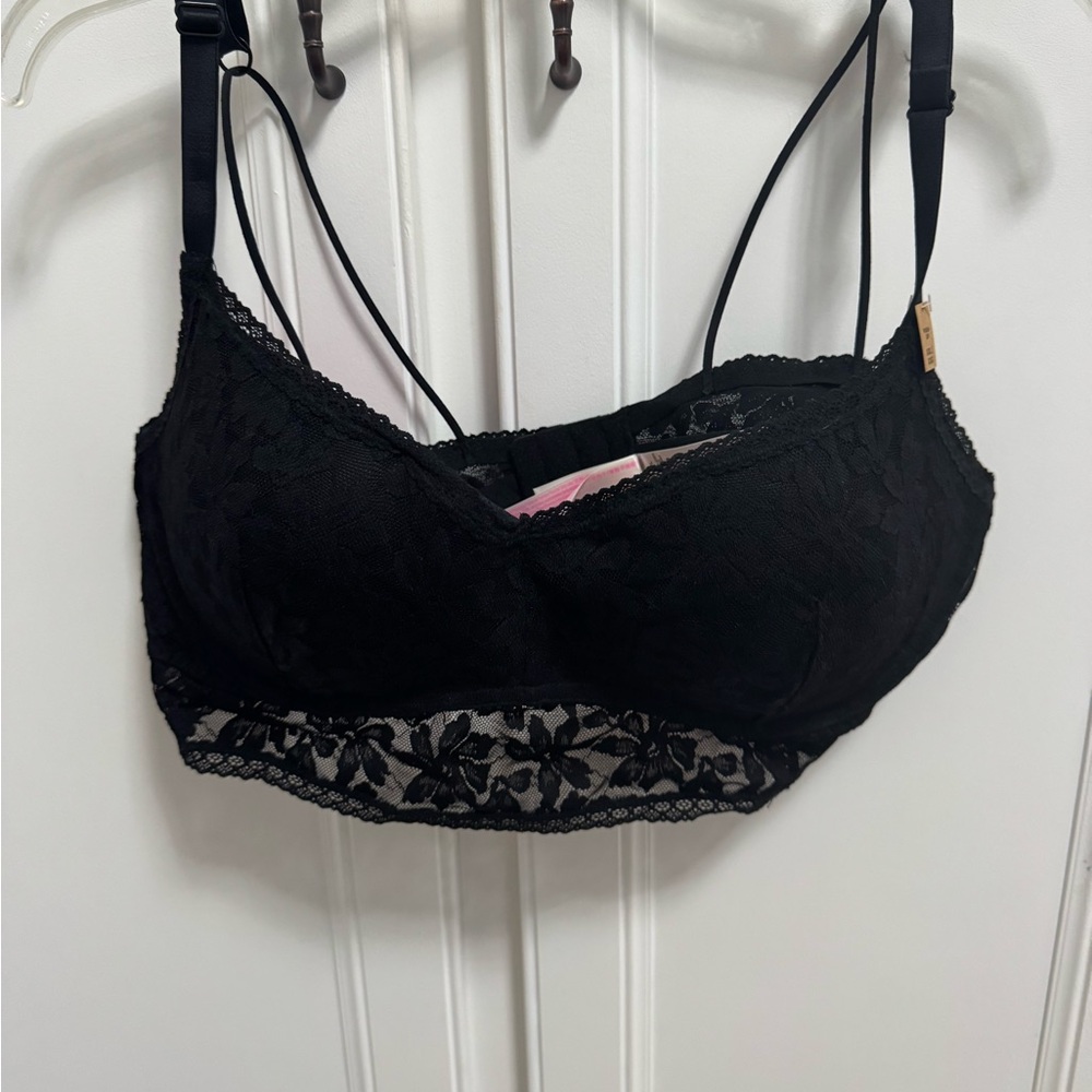 PINK Victoria's Secret Black Lace Bralette
